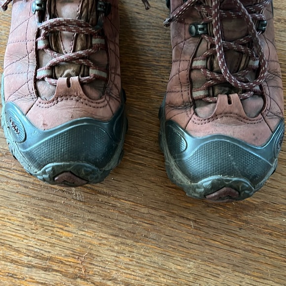 Oboz BDry Women's Bridger Hiking Boots Red Black Lace Up High Top Size 9 - Picture 6 of 8